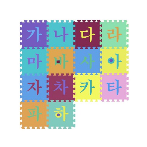  손할매 한글 퍼즐매트 14p, 랜덤발송, 1세트 