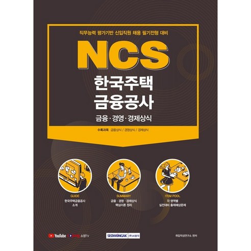 NCS 한국주택금융공사 금융·경영·경제상식(2021):직무능력 평가기반 신입직원 채용 필기전형 대비, 서원각