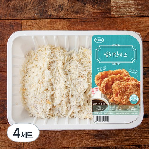 한강식품 생치킨까스 520g + 치킨까스 소스 세트, 640g, 4세트
