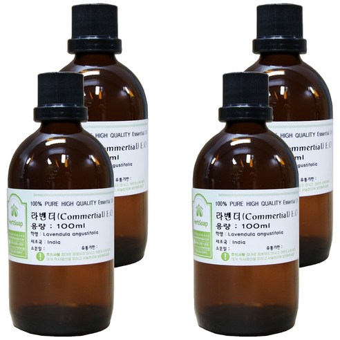 허브솝 라벤더 커머시얼 에센셜 오일, 100ml, 4개