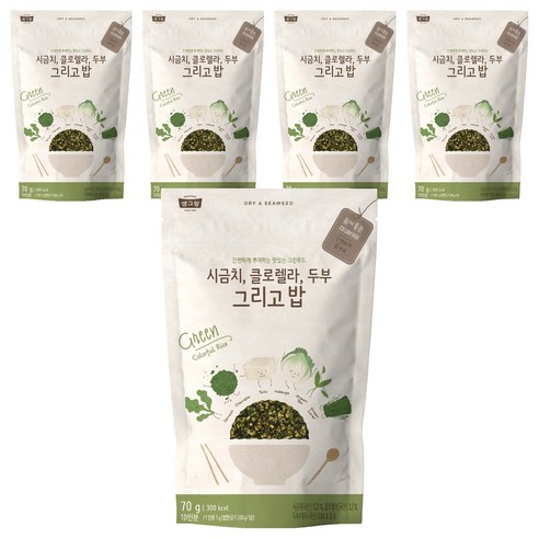 생그랑 시금치 클로렐라 두부 그리고 밥 후리가케, 70g, 5개