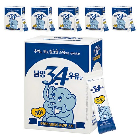 남양34 우유맛 스틱 분말, 17.2g, 30개입, 6개