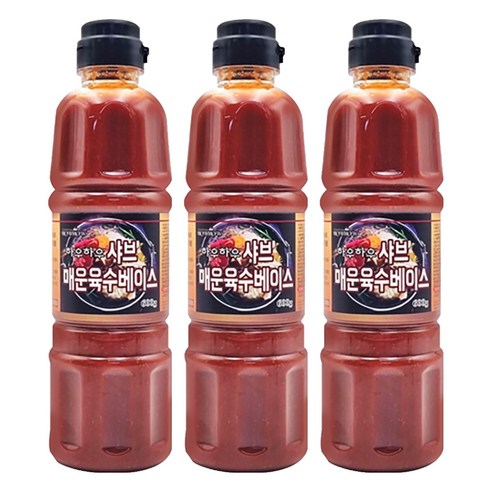 하우하우 매운육수베이스, 600g, 3개