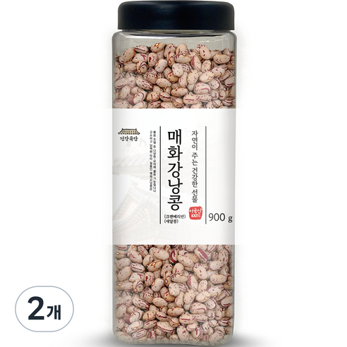 건강곡간 매화강낭콩 크랜베리빈 새알콩 통, 900g, 2개