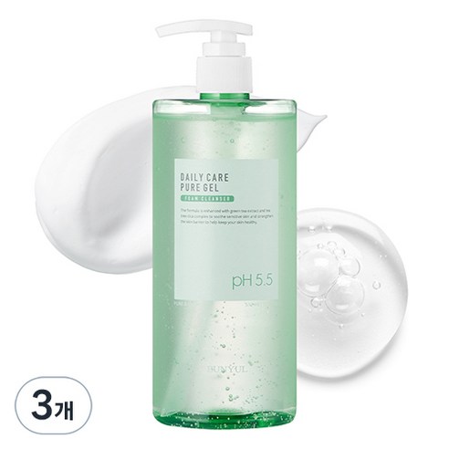 은율 데일리 케어 퓨어 젤 폼클렌저, 512ml, 3개