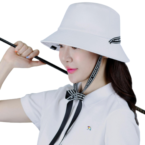 루페오 여성용 골프 모자, 턱끈 버킷햇, 화이트 여성골프모자 루페오 여성용 골프 모자, 턱끈 버킷햇, 화이트 여성골프모자