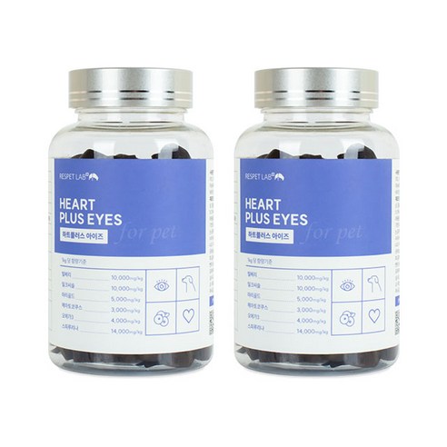 리스펫랩 강아지 하트플러스 영양제, 눈물개선/눈건강, 160g, 2개