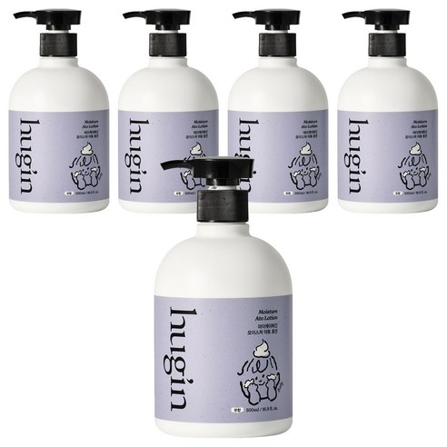 마더케이 허긴 유아용 모이스처 아토 대용량 로션 무향, 500ml, 5개
