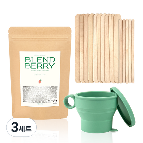 블렌드베리 화이트바닐라 셀프 왁싱 키트 모든부위용 150g, 3개
