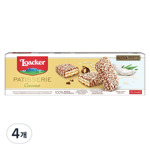 로아커 그랑 파티세리 코코넛, 100g, 4개
