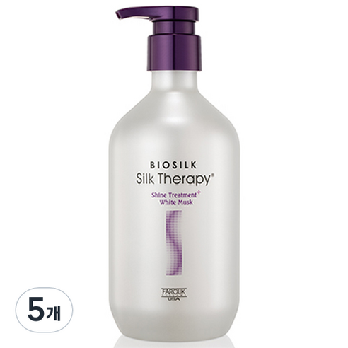 실크테라피 샤인 헤어트리트먼트 플러스 화이트머스크, 500ml, 5개