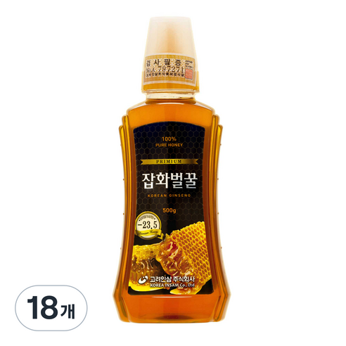 고려인삼 잡화벌꿀, 18개, 500g