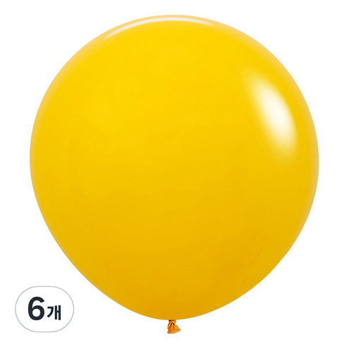 셈퍼텍스 풍선 60cm, 허니옐로우, 6개