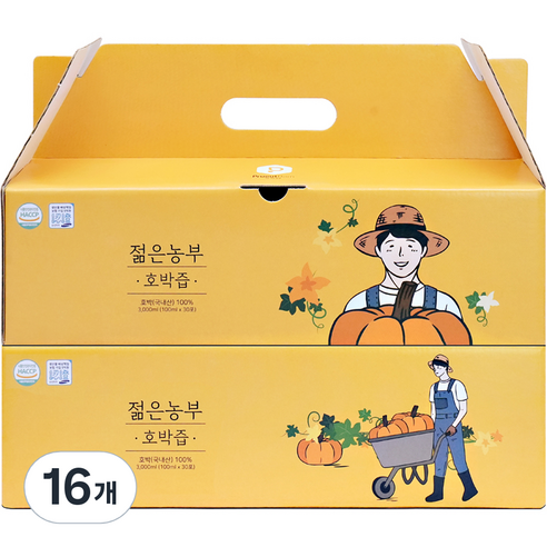 푸릇담 젊은농부 호박즙 30p, 3L, 16개
