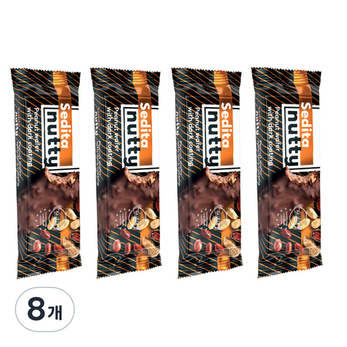 세디타 넛티 피넛 다크 초코바, 60g, 8개
