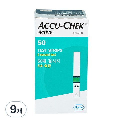 아큐첵 액티브 혈당 시험지, 50매, 9개
