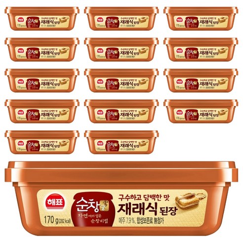 해표 순창궁 재래식 된장, 170g, 15개