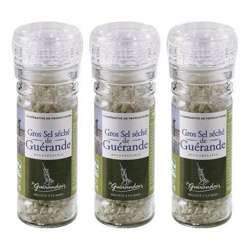 르게랑드 토판 그라인드 굵은 천일염, 75g, 3개
