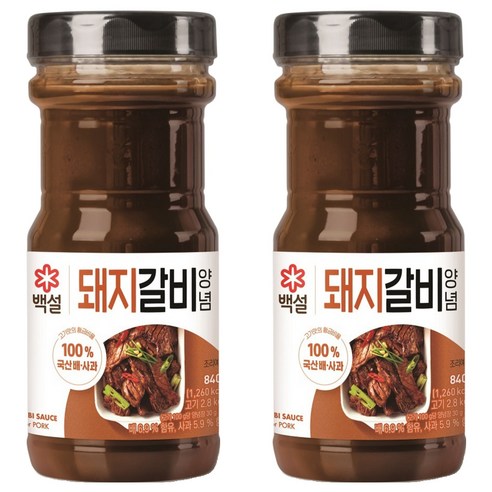 백설 돼지갈비 양념, 840g, 2개
