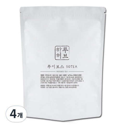 하루허브 루이보스차 대용량, 1g, 50개입, 4개