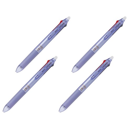 프릭션 슬림 3색 볼펜 0.38mm, 펄바이올렛, 4개