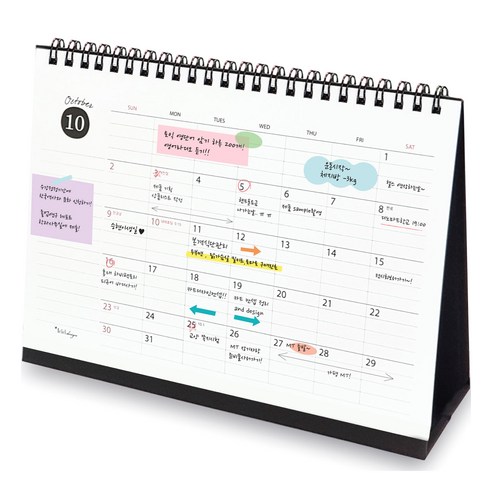 아이씨엘디자인 Desk Scheduler Calendar 2025 라지, 블랙, 1개