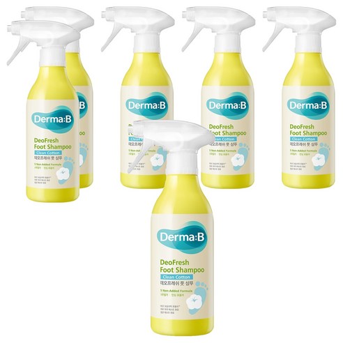 더마비 데오프레쉬 풋 샴푸 클린코튼향, 1개입, 6개, 400ml
