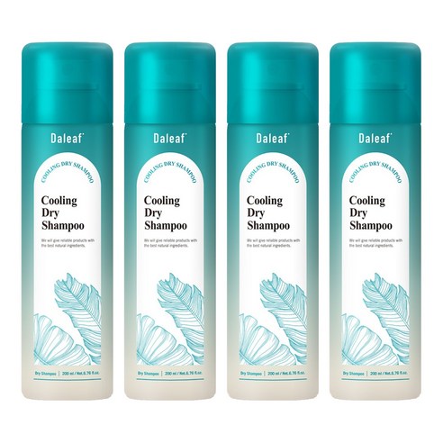 달리프 쿨링 드라이 샴푸 민트향, 4개, 200ml
