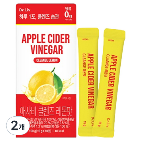 닥터리브 애사비 클렌즈 레몬맛 10p, 150g, 2개
