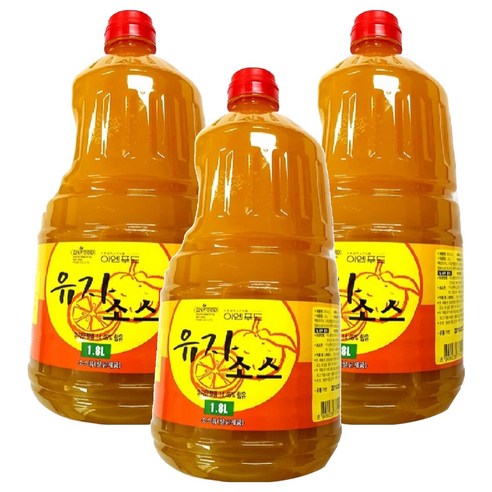 이엔푸드 유자 소스, 1.8L, 3개