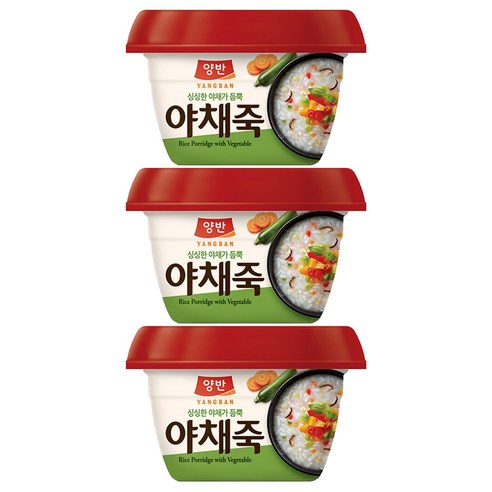 양반 야채죽, 287.5g, 3개