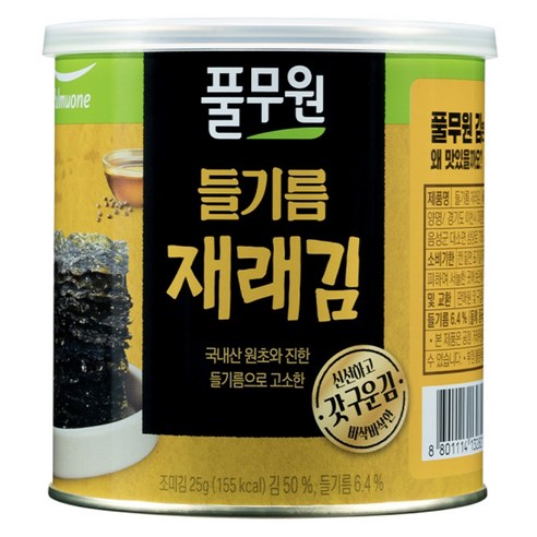 풀무원 재래김 캔, 25g, 1개
