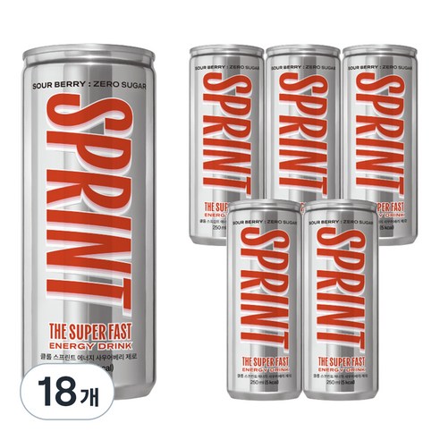 클룹 스프린트 에너지 사우어베리 제로, 18개, 250ml