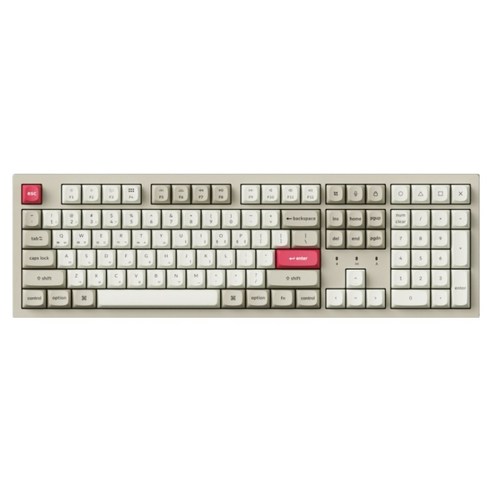 키크론 K10 MAX RGB 기계식 핫스왑 유무선 일반형 키보드, 레트로, K10M-L10, 저소음 화이트축