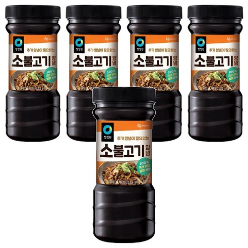 청정원 명가 소불고기 양념, 840g, 5개