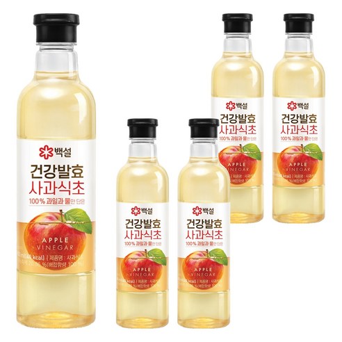 백설 건강발효 사과식초, 800ml, 5개