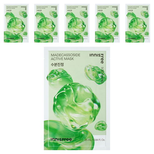 이니스프리 New 마데카소사이드 액티브 마스크 25ml, 1개입, 6개