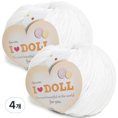 니뜨 아이돌 실 45g, 49 화이트, 4개