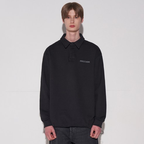 브이추 남성용 OVERFIT REFLECTION COLLAR SWEATSHIRT