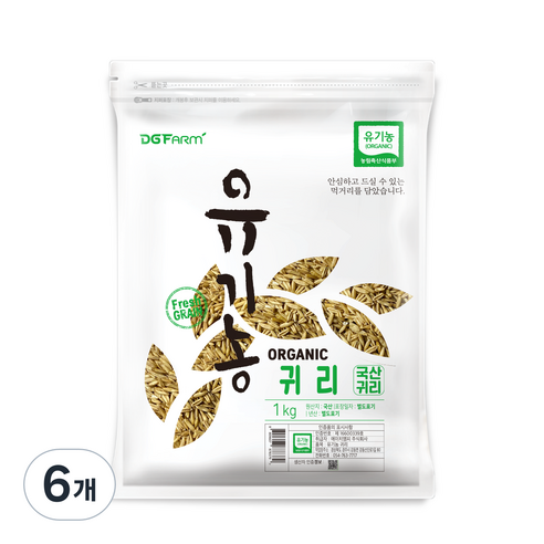 대구농산 유기농 귀리, 1kg, 6개