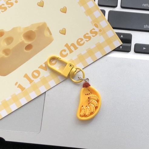도림 귀여운 미니어처 미니 자동차 키링, 바나나, 1개