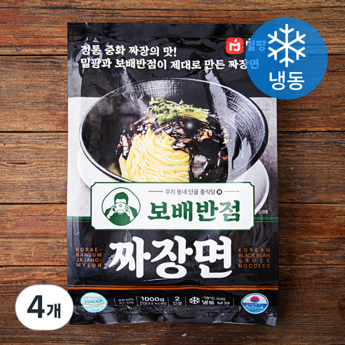 밀팡 보배반점 짜장면 2인분 (냉동), 1kg, 4개