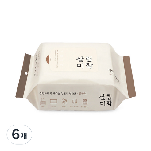 살림미학 일반형 정전기 청소포 60매, 6개