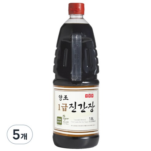 신앙촌 양조 1급 진간장, 1.8L, 5개
