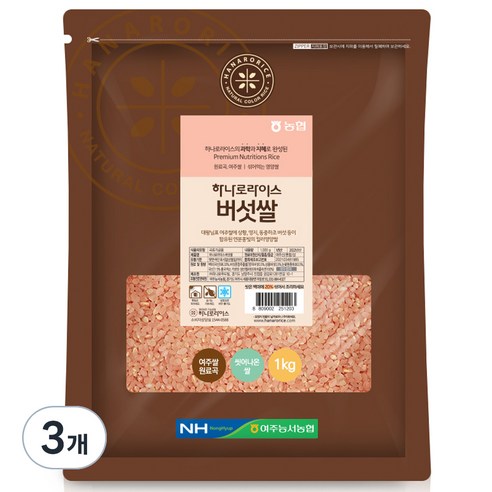 농협 하나로라이스 버섯쌀, 1kg, 3개