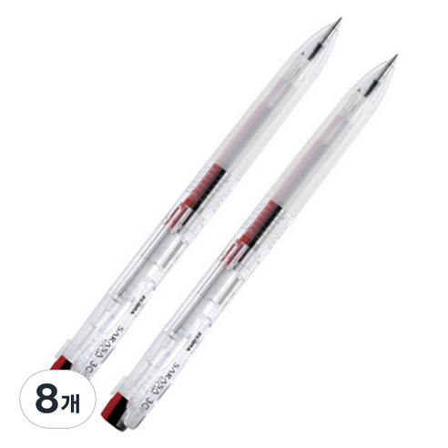 제브라 사라사 클립 3색 펜 0.5mm, 클리어, 8개