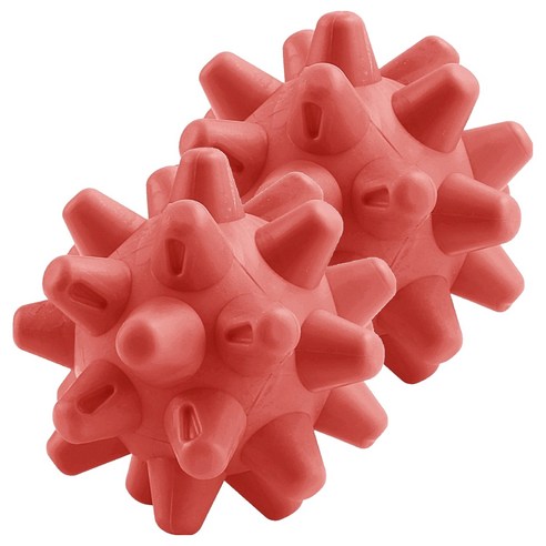 ACDI 3D 입체 실리콘 마사지 볼, 2개, 레드
