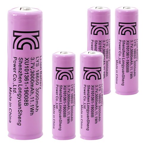 18650 리튬이온 충전지 3000mAh, 1개입, 5개
