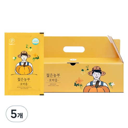 푸릇담 국내산 젊은농부 호박즙, 3L, 5개