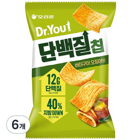 닥터유 오리온 단백질칩 버터구이 오징어맛, 60g, 3개